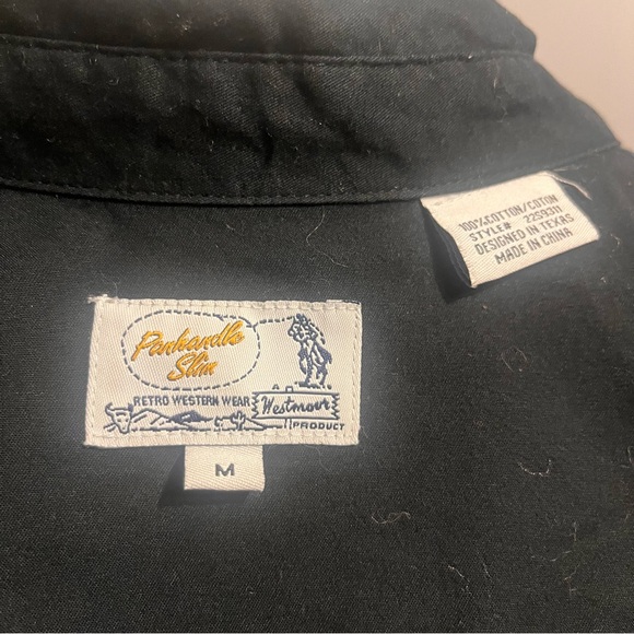 Women’s Pan Handle Slim Western Embroidered Pearl Snap Top - Picture 9 of 9